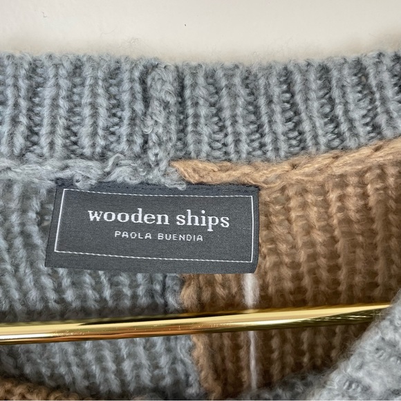 NWT Wooden Ships by Paola Buendia Oversized Boxy Soft Knit Colorblock Sweater - Picture 14 of 16